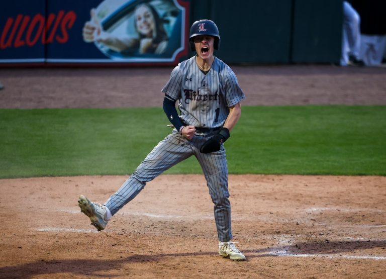 Liberty and Freedom’s baseball team play at Coca-Cola Park on April 15, 2025.
